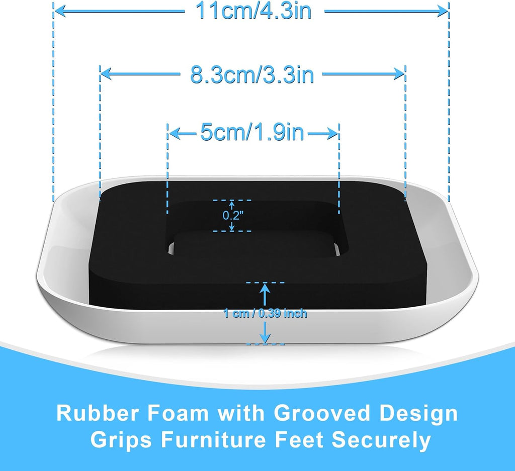 Upgrade Furniture Sliders, Furniture Sliders for Carpets, 4 PCS 4.3" Moving Pads with Anti-Slip Groove, Furniture Moving Sliders for Easy Move Bed Couch Tables Cabinet Heavy Duty, Protect Carpets