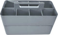 2 PACK - Portable DIY 8 Dividers Durable Plastic Tote Tool & Supply Cleaning Caddy with Handle Made In USA (Orion Gray)