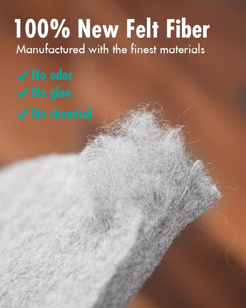 Non Slip Rug Pad Gripper - 5x7 Feet 1/8” Extra Thick Felt Under Rug for Area Rugs and Hardwood Floors,Super Cushioned Non Skid Carpet Padding