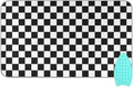 Black White Checkered Plaid Ironing Mat for Table top Portable Ironing Pad Blanket for Washer Dryer Countertop Travel