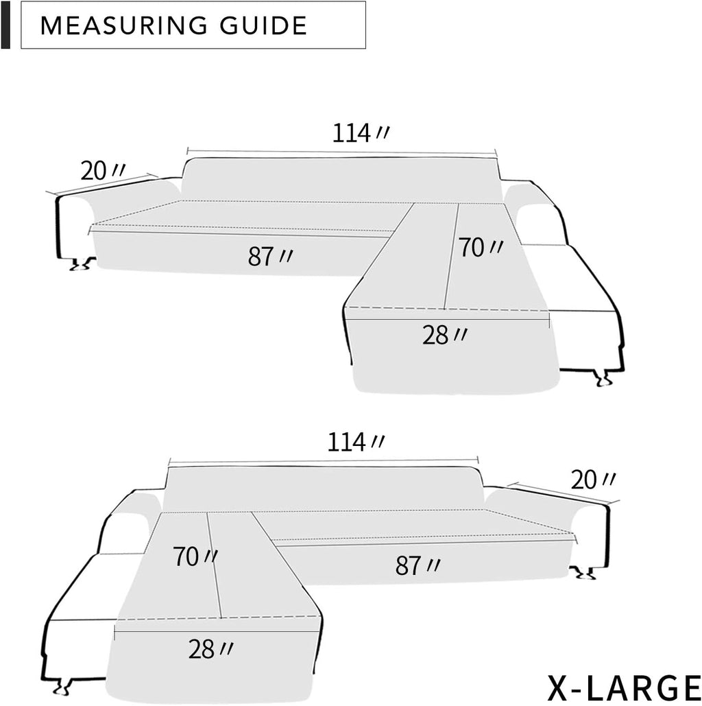 Easy-Going Sofa Slipcover L Shape Sofa Cover Sectional Couch Cover Furniture Protector Mat for Pets Dog Cat (X-Large,Camel/Camel)
