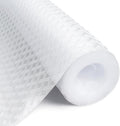 Shelf Liners for Kitchen Cabinets and Drawers, Non-Adhesive and Anti-Slip, Waterproof and Easy to Clean, Durable EVA Cabinet Mat for Refrigerator, Cupboard, Table (Clear, 17.5" W x 196.8" L)