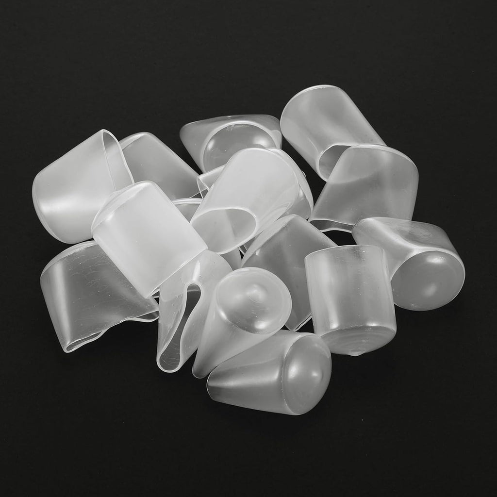 uxcell 20pcs Rubber End Caps Protective Caps 27mm(1 Inch) ID Vinyl PVC Round Tube Bolt Cap Cover Screw Thread Protectors, Clear