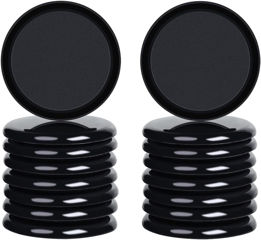 Ezprotekt 3.5 inch Reusable Furniture Movers Sliders for Carpet, 16 Pcs Round Furniture Moving Pads for Heavy Table Desk Bed Sofa Fridge Couch Cabinet, Move Items Quickly and Easily (Black)
