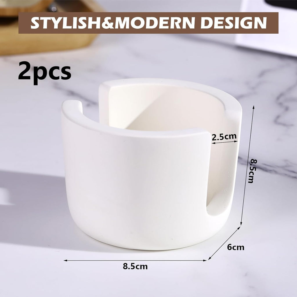 Geelin 2 Pack Diatomite Stone Sponge Holder for Kitchen Sink Absorbent Sponge Drying Rack Dish Organizer Kitchen Accessories Sink Tray(Beige)