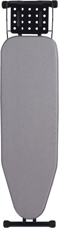 Deluxe Ironing Board with Heat Resistant Cover and Thicken Felt Pad, Heavy Sturdy Legs,Full Size Hanger Iron Board,Foldable (L-Grey)