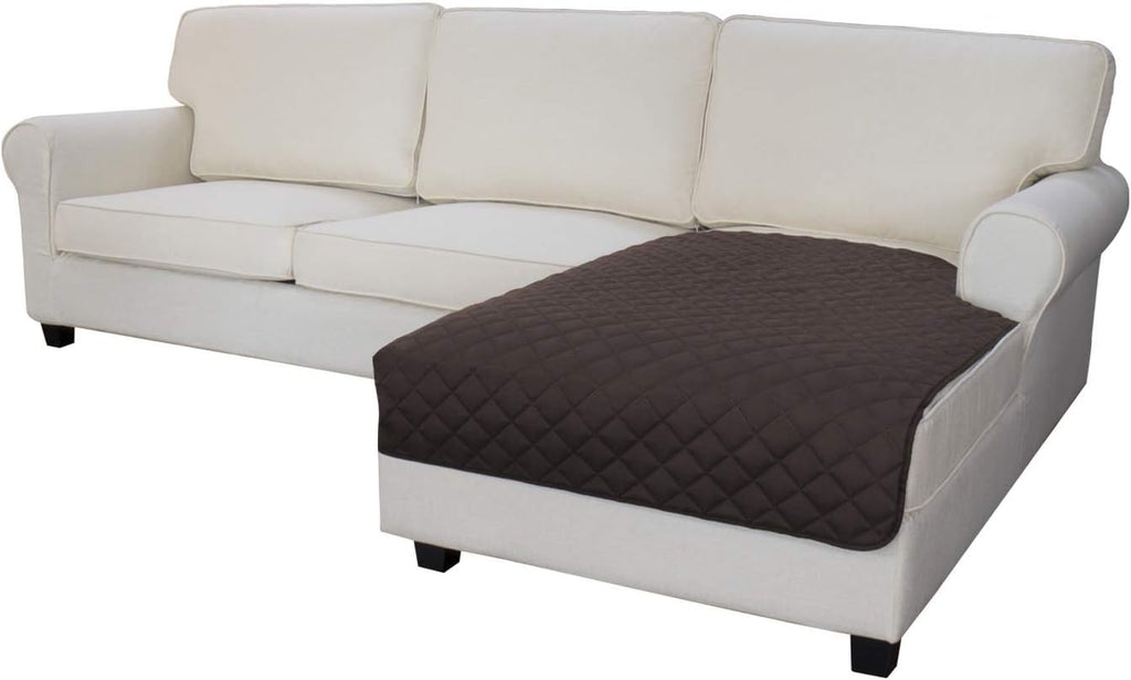 Easy-Going Sectional Couch Covers for Dogs L Shape Sofa Cover Reversible Sofa Slipcover Chaise Lounge Cover Furniture Protector Cover for Pets Dog Cat (42 x 52 inches, Chocolate/Chocolate)