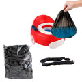 Potty Chair Liners with Elastic, Portable Potty Training Bags, Potty Refill Liners Disposable for Toddlers Kids and Baby,Toilet Seat Cover,17x8Inches,Black,50pieces