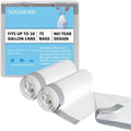 10 Gallon Trash Bags Drawstring, 1 Mil Thick White Garbage Bag for Office Kitchen, 75 Count