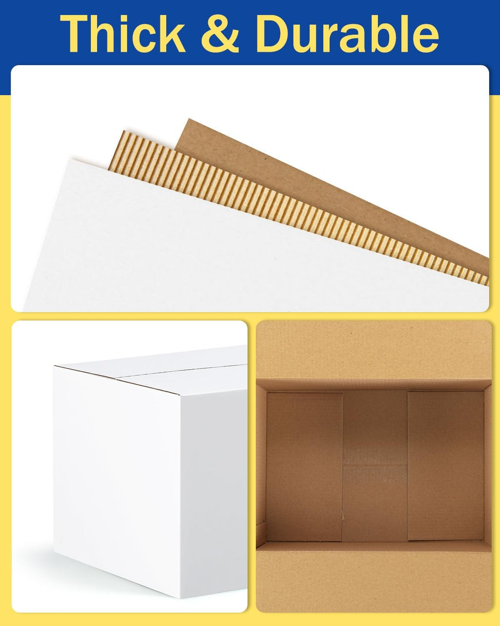 Assorted-Sizes-Shipping-Boxes-45-Pack: 9x6x4 & 10x7x5 & 11x6x6 Small-Shipping-Boxes-Mailers, White Corrugated-Cardboard-Boxes-for-Packing-Small-Business Mailing