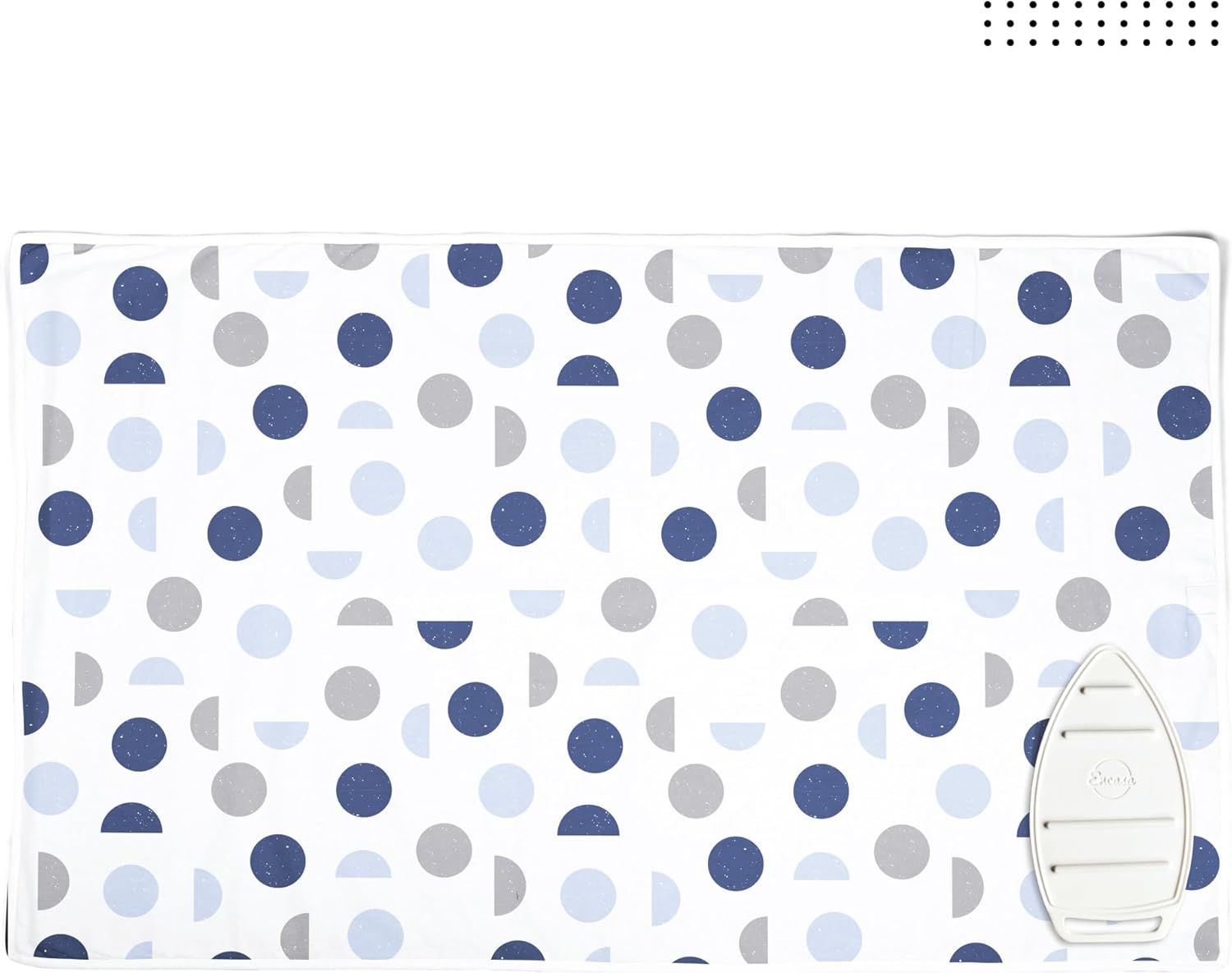 Encasa XO Ironing Mat/Pad (Large 48"x28") with 3mm Padding & Silicone Iron Rest for Steam Pressing on Tabletop or Bed - Heat Resistant, Portable, Quilting & Travel Blanket - Blue Moon