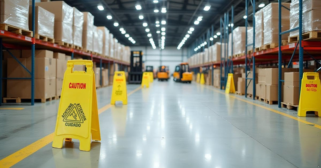 Wet Floor Sign, Slippery When Wet A-Frame Caution Sign, Bright Yellow 2 PACK