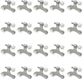 20 Pack Hinge Pin Brushed Nickel Door Stopper, Adjustable Heavy Duty Hinge Pin Door Stop with Rubber Bumper Tips