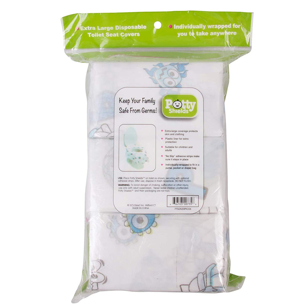 Toilet Seat Covers Disposable (12 Pack) - XL Waterproof Toilet Cover for Toddlers, Kids & Adults - Portable & Individually Wrapped for Travel, Potty Training, Vacations, Public Restrooms