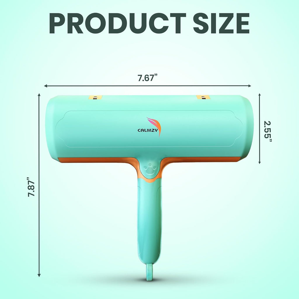 CALMZY Pet Hair Removal Tool, Reusable Lint Roller for Pet Hair, Dog Hair Remover Couch for Cleaning Rug, Carpet, Bed, Cat Hair Remover & Updated 2025, Pet Hair Remover Roller (Green and Orange)