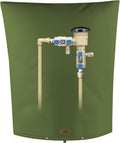 TOHONFOO Backflow Preventer Pipe Insulation Cover (5°F) - Irrigation Sprinkler Valve Insulated Pouch - Water Well Pump Cover - Sturdy 5 Layers for Winter Freeze Protection, 28" W x 36" H, Green