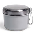 Large Denture Bath Cup No Leak Denture Case Retainer Cleaner Case Complete Cleaning Care Denture Clear and Retainer Denture Holder for Soaking (grey)