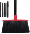 Heavy-Duty Adjustable Angle Broom with 56" Steel Handle - Ideal for Home, Garage, Kitchen, Bathroom, Office, and Outdoor Use - Durable & Efficient Cleaning Tool for Hard Floors (Red)