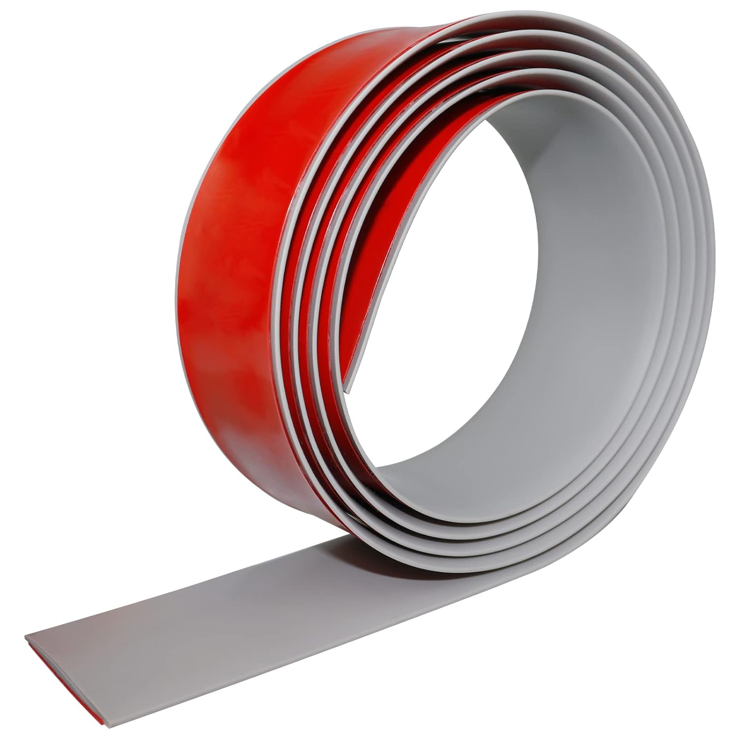 Floor Transition Strip Self Adhesive Floor Cover Strips Laminate 2" Wide Vinyl Flat Divider Transitions (5cm, 10Ft, Gray)