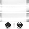 25 Feet Stove Pipe Clean Brush Extension Rods Flexible Fireplace Chimney Brush Stove Pipe Brush Rod Rotary Air Duct Dryer Vent Cleaner Rods Flue Brush Chimney Sweep Kit with Brush Head