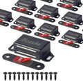 Mousike Cabinet Magnets 30lb Black Door Magnets with Strong Magnetic for Kitchen Cupboard Wardrobe Closet Cabinet Door Drawer Latch 8 Pack