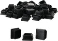 Furnigear Plastic Plugs Tubing End Cap Chair End Caps Outside Bottom Tubing Caps Square Furniture Sliders Glides Black (40, Fit 0.85-0.94" Square Tube Inner Size)
