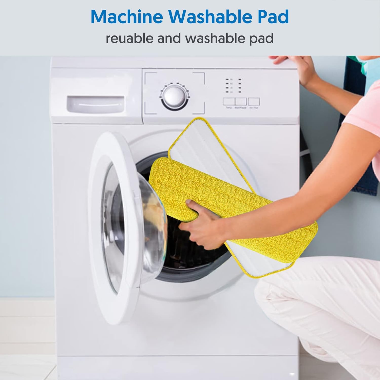 7 Count Reusable Mop Pads for Swiffer PowerMop -MEXERRIS Microfiber Wet Mops Refills PowerMop Pads Machine Washable Hard Wood Floor Mop Pads Replacement for 13''-15'' Spray Floor Mops