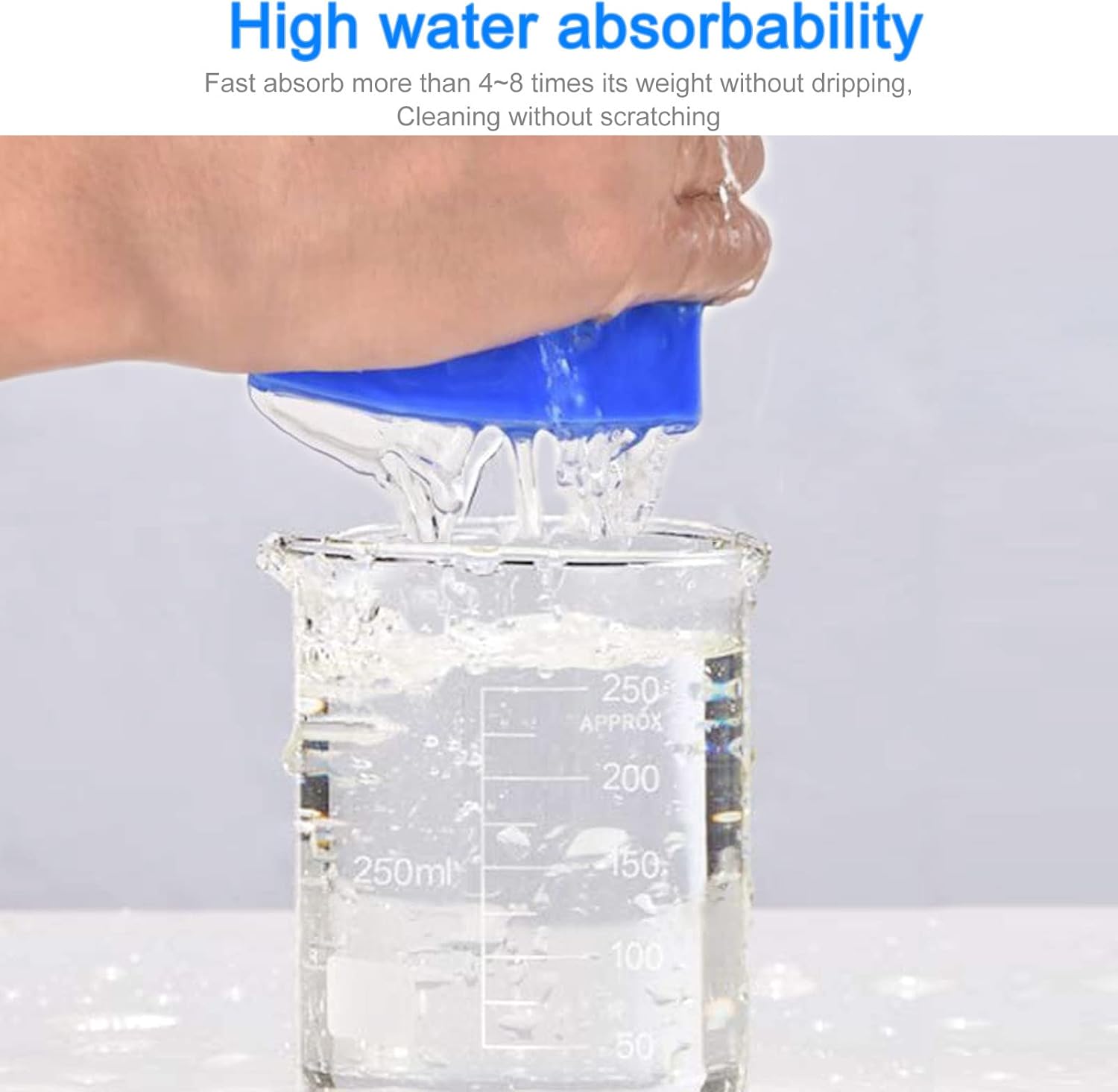 Super Absorbent Sponge Durable Stuff PVA Sponge Box High Water Absorbability Use in Car Boat Kayak After Shower Pick up Liquid Like Vacuum Cleaning Supplies (6 Blue Suction Sponges/Saver Pack)