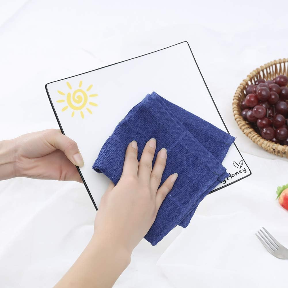 Glynniss Dishcloths Kitchen Highly Absorbent Dish Rags 100% Cotton Dish Cloths for Washing Dishes (red)