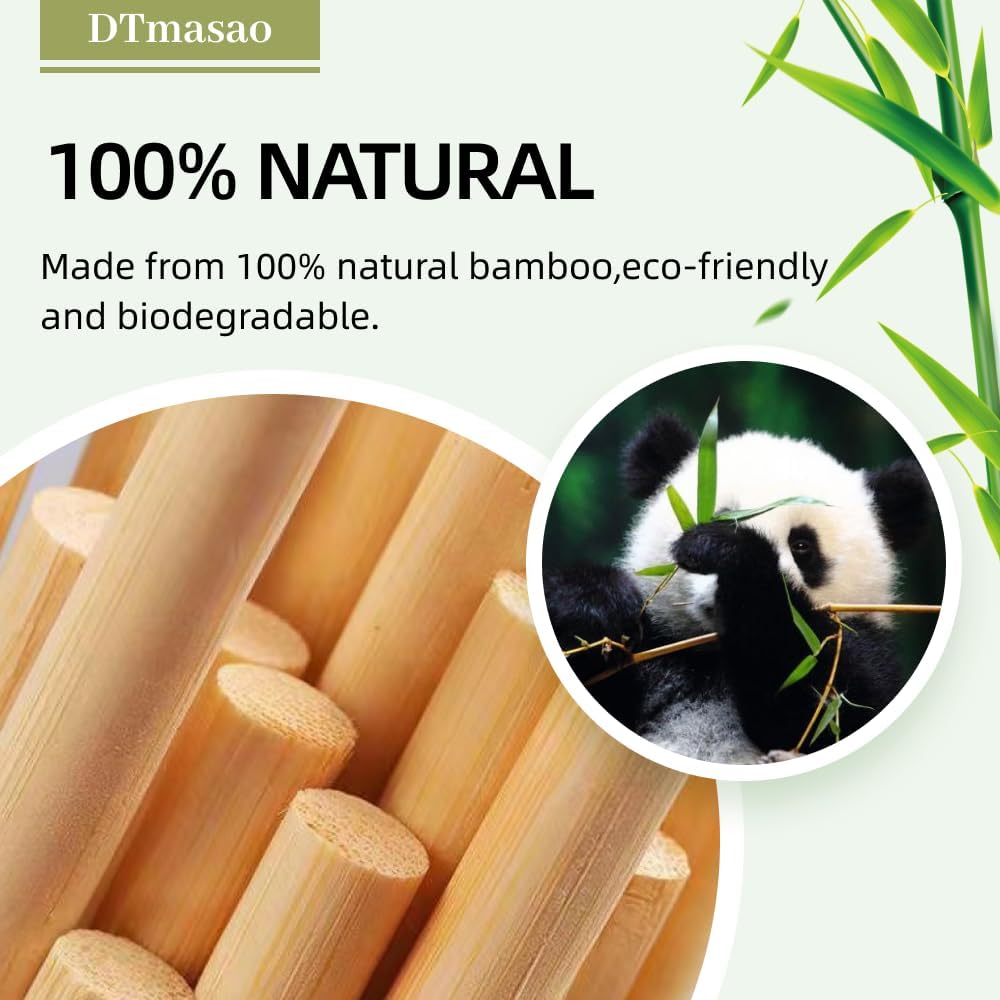 3/8 x 6 Inch 50 PCS Dowel Rods Wood Sticks Wooden Dowel Rods - Unfinished Bamboo Sticks - for Crafts and DIYers