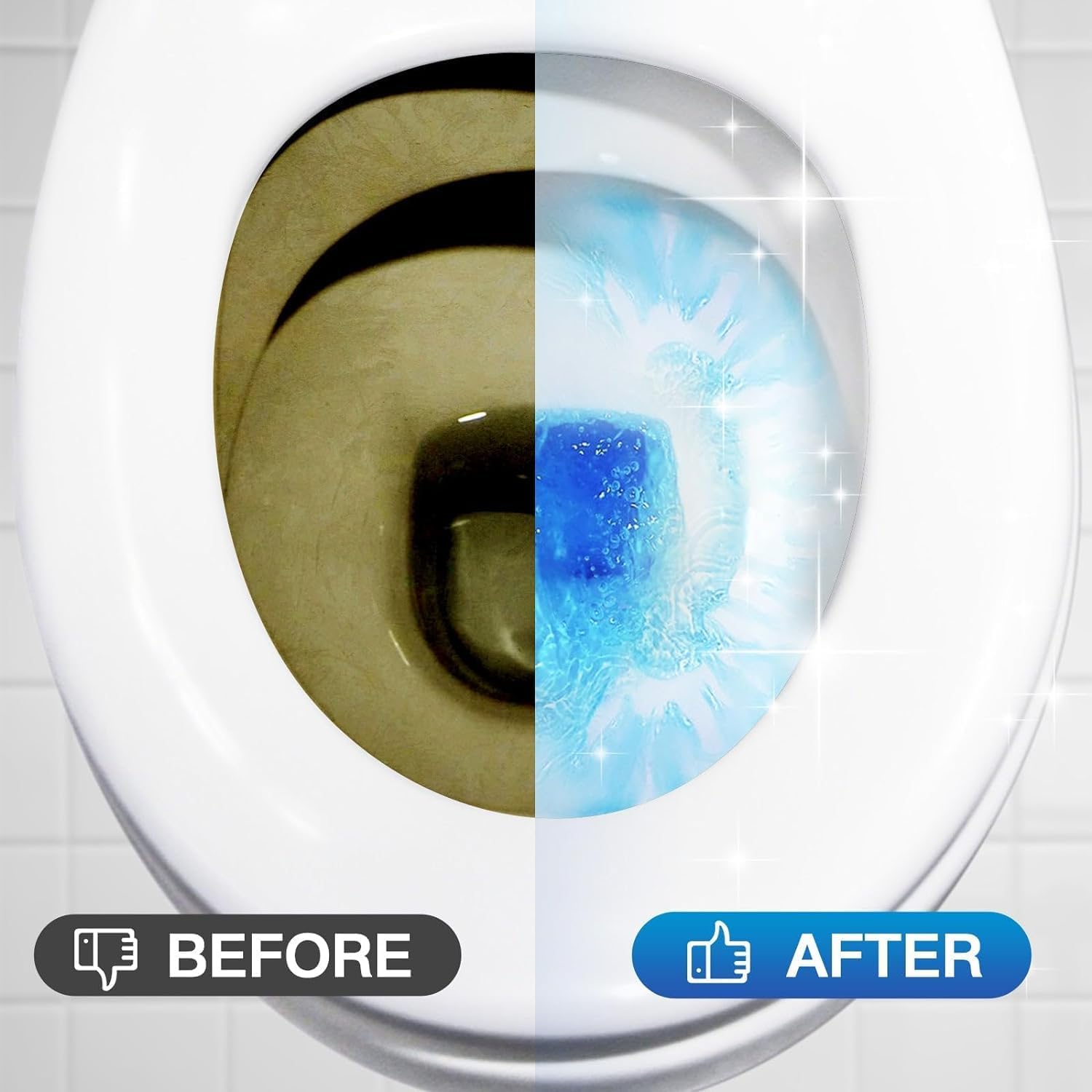 Vacplus Automatic Toilet Bowl Cleaner Tablets, Bathroom Toilet Tank Cleaner (50 PACK), VA-T165