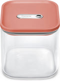 Caraway 2.5qt Glass Airtight Food Storage Container with Lid – Non-Toxic, BPA-Free Kitchen Storage Container – Stackable, Space-Saving Airtight Container for Dry Goods and More - Perracotta