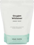 Clean Mama Natural Oxygen Whitener and Stain Remover - Color-Safe Natural Bleach Alternative - Plant-Derived Oxygen Powder, Whitens & Brightens Whites and Colors - Sweet Mint, 2.53 lbs