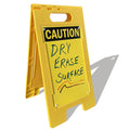 SmartSign - SF-0127-FB-25x12-DE Caution Blank Write-On Folding Floor Sign With Dry Erase Finish By | 25" x 12" Plastic