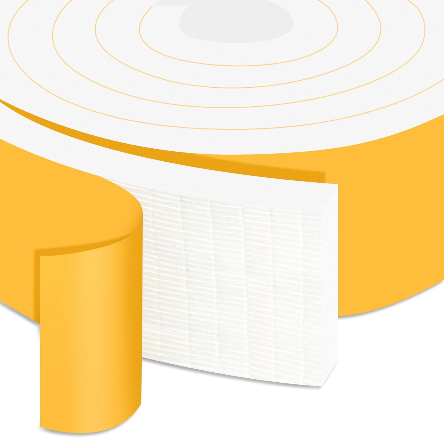 Weather Stripping Door Seal Strip, Strong Adhesive Foam Insulation Tape for Doors and Windows, SoundProof Weatherproof Air Conditioning Insulation, Winterizing (2 in x 1/2 Inx 6.5Ft