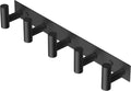 PMMASTO Coat Rack Wall Mounted, 5 "T Shaped Wall Hooks for Hanging, Heavy Duty Stainless Steel Coat Hook Rail for Hat Towel Robes in Bathroom Kitchen Mudroom Entryway (Black, 1 Pack)
