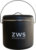 Black Stainless Steel Compost Bin | 6.5L Odor-Free Kitchen Countertop Food Scrap Pail with Charcoal Filter | Compact Zero Waste Solution for Home and Apartment Kitchens
