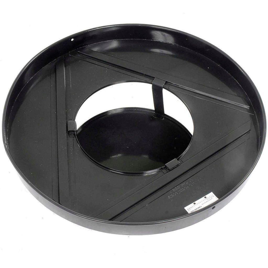 Global Industrial Heavy-Duty 36 Gallon Capacity Outdoor Metal Slatted Trash Receptacle with Rain Bonnet Lid & Plastic Liner, Black, Commercial & Industrial Trash Can