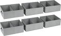 DIMJ Trapezoid Storage Bins for clothes - 6 Packs Closet Organizers and Storage Baskets, Foldable Closet Baskets with Handles and Divider, Closet Storage Bin Toybox for Shelves Living Room Bedroom