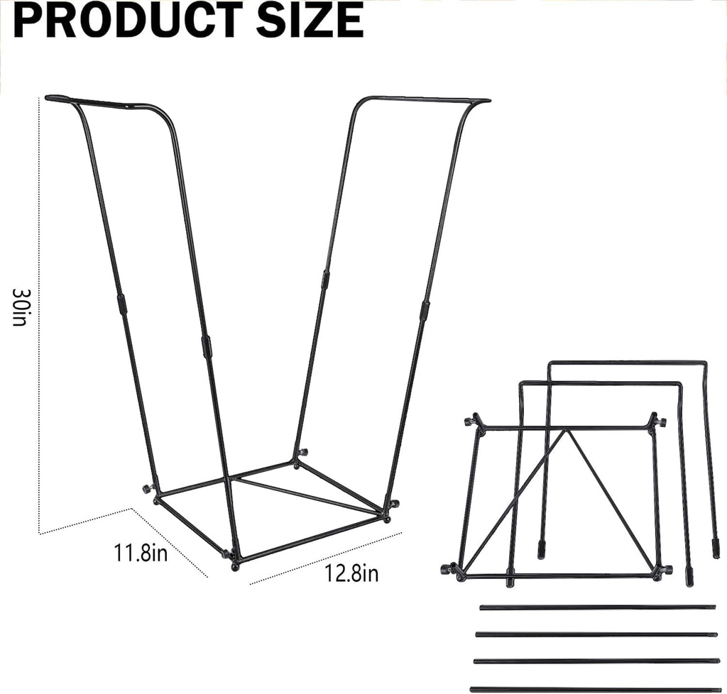 Metal Trash Bag Holder - Garbage Bag Holder Frame Holds 30-45 Gallon Bags-Multi-Use Outdoor Leaf Bag Stand for Yard Camping Garden Lawn Party Supplies (1 Pcs)