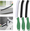 Hard Bristle Crevice Cleaning Brush-Thin Gap Scrub Brush, Small Cleaning Brush, Grout Brush, Kitchen Brush, Cleaning Tools for Toilet, Bathroom, Sink, Home, Household, Window (3, Green)