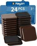 Square Furniture Sliders for Carpet, 24pcs 3 inch Heavy Duty Furniture Moving Pads, Reusable Furniture Movers Sliders - Protect The Carpet Surface, Move Heavy Furniture Easy and Quickly!