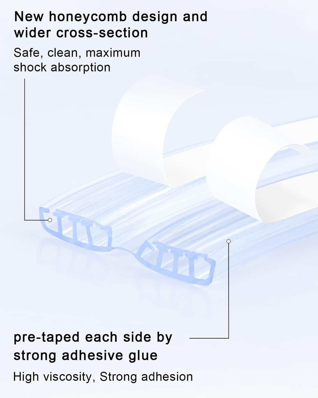 HOMREALM Baby Proofing,6.6ft(2M),Silicone Soft Corner Protectors with Pre-Taped Strong Adhesive, Edge Protectors for Sharp Corners of Cabinets, Tables