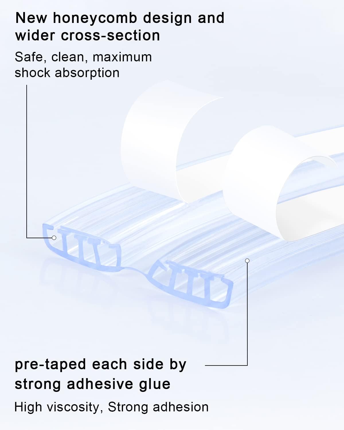 Baby Proofing,16.4ft(5M) Silicone Soft Corner Protectors with Pre-Taped Strong Adhesive, Edge Protectors for Sharp Corners of Cabinets, Tables