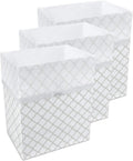 13 Gallon Disposable Pop-Up Trash Cans (3-Pack) with Fitted Bags – Foldable Garbage & Recycling Bins for Parties, Events & Kitchen (Trellis, 17" H x 13.5" W x 10" D)