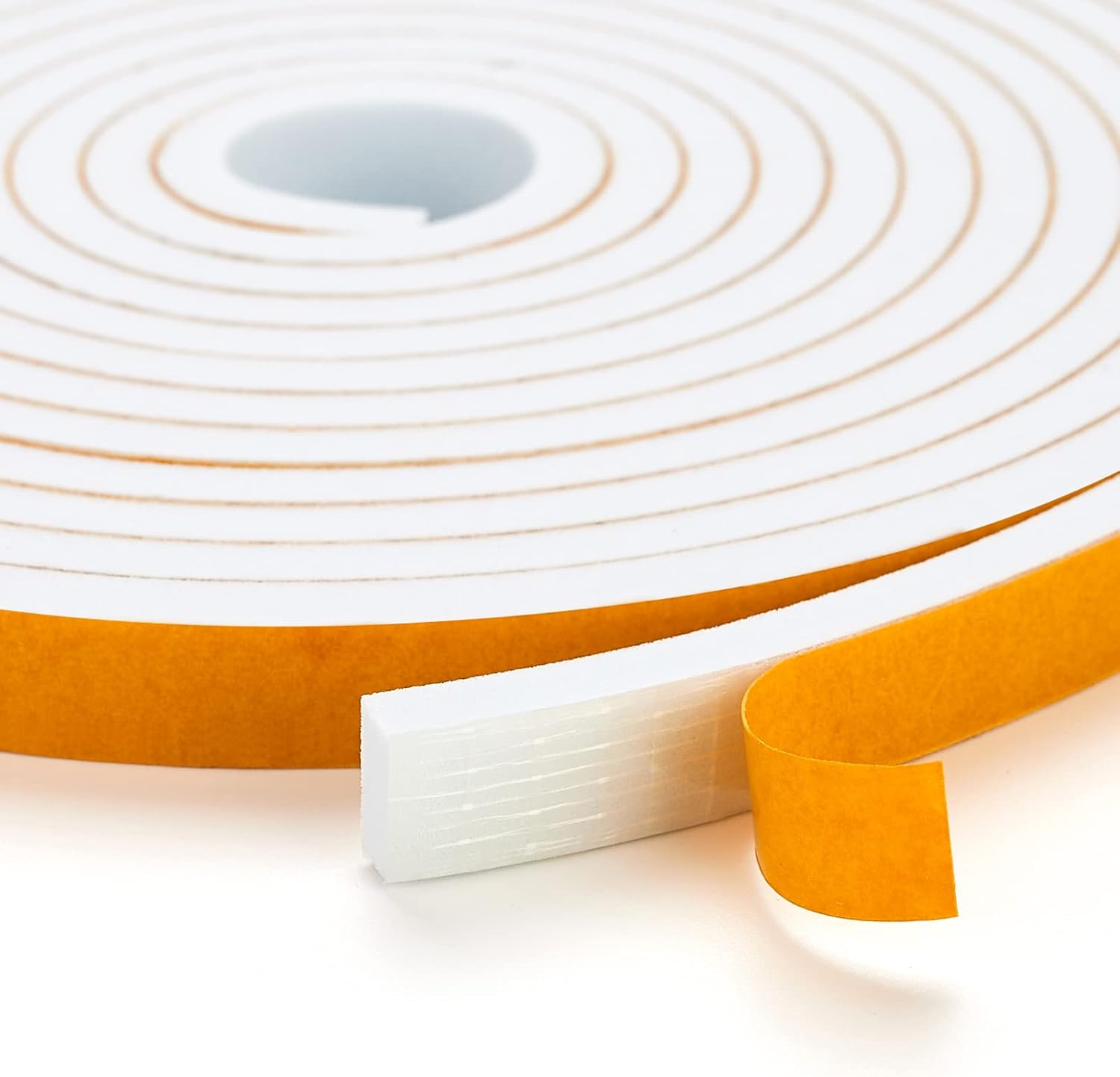 10 Feet Weather Stripping Door Seal, 4" Wide X 1/16" Thick Door Seal Strip High Density Foam Tape Adhesive Strip for Door Soundproofing,Window Insulation (4" x 1/16" x 10FT,White)