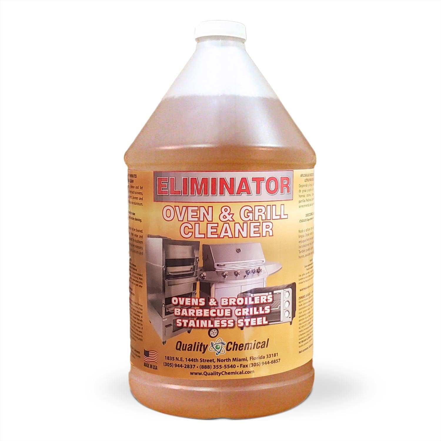 Quality Chemical Oven Cleaner & Grill Cleaner - Heavy-Duty/Fast Acting & Easy to Use/Degreaser/Heavy Duty Oven Cleaner/Best Oven Cleaner/Made in USA - 128 oz (Pack of 1)