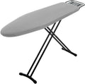 Ironing Board Full Size, RAINHOL 43"x13" Heavy Duty Compact Ironing Board with Iron Rest, Height Adjustable Sturdy Iron Stand, Grey Cover with Extra Thick Padding