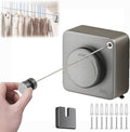 Retractable Clothesline, Wall Mounted, Stainless Steel, 17 Ft Indoor Outdoor (Light Gray)