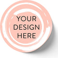 100 Custom Vinyl Stickers - Upload Your own Image, Text, Design, Logo - Personalized Logo Labels for Handmade, Packaging, Bottle, Jars, Candle, Brand Stickers (Peach, 6x6)